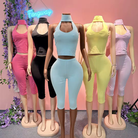 Baddie Basic 3 Piece Capri Set